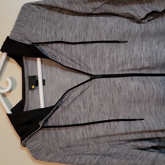 Zella Mens Track Jacket Full Zip XL gray and black space dyed - Picture 2 of 11